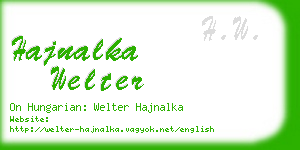 hajnalka welter business card